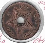 Belgisch Congo: 5 centiemen 1888 over 1887 in FDC, Verzenden, Losse munt
