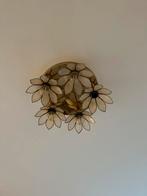 Vintage Lotus flower lamp, Huis en Inrichting, Lampen | Plafondlampen, Gebruikt, Vintage, Ophalen of Verzenden, Glas