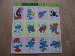 Vintage Stickers Smurfen Peyo 1983, Verzamelen, Stripfiguren, Ophalen of Verzenden, Smurfen, Nieuw, Plaatje, Poster of Sticker