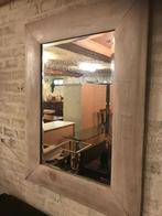 Nieuwe spiegel verweerd roomwit facetgeslepen glas flamant, Ophalen, 100 tot 150 cm, Nieuw, 75 tot 100 cm