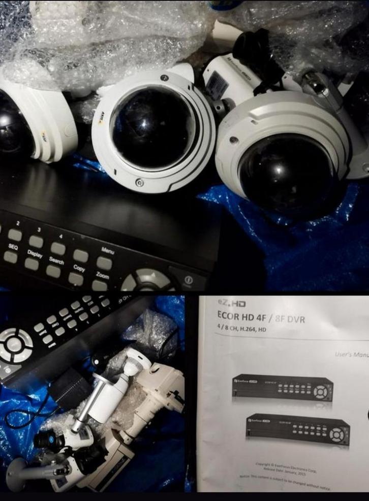 🥳ENSEMBLE Axis P3354 Caméras dôme Fixe MJPEG/PoE 6 mm? etc, Audio, Tv en Foto, Videobewaking, Gebruikt, Ophalen