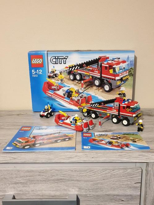 Lego City 7213 Off-Road Fire Truck & Fire Boat, Enfants & Bébés, Jouets | Duplo & Lego, Comme neuf, Lego, Ensemble complet, Enlèvement ou Envoi