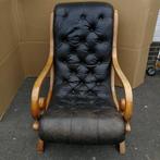 Style Chesterfield, vintage, fauteuil relax en cuir, chaise, Maison & Meubles, Enlèvement, Utilisé, Chesterfield style, vintage, retro, antiek