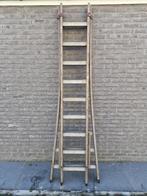 houten ladder 2 x 9 treden, Doe-het-zelf en Bouw, Ladders en Trappen, Ophalen, Gebruikt, Ladder, Opvouwbaar of Inschuifbaar