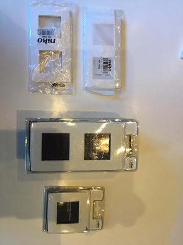 10 Dubbele Afdekramen niko original white (nieuw) beschikbaar voor biedingen