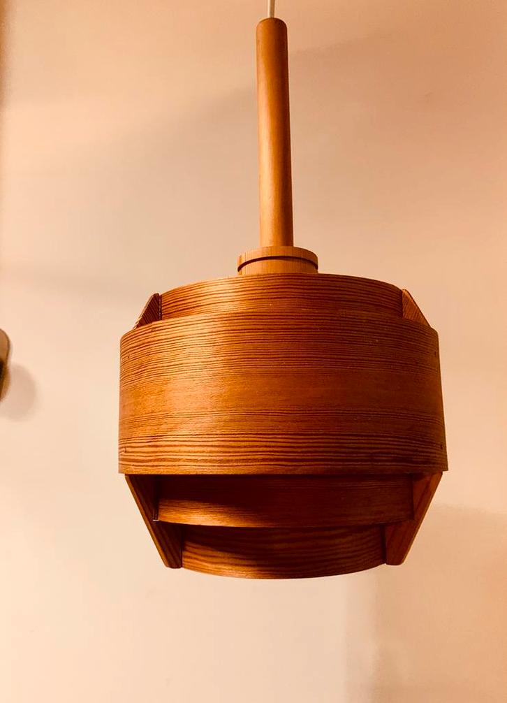 Design H.A Jakobsson Lampe suspension vintage Sweden 60’s, Huis en Inrichting, Lampen | Hanglampen, Gebruikt, Ophalen
