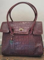 MC Gregor leren tas met crocoprint, Handtassen en Accessoires, Tassen | Damestassen, Ophalen of Verzenden, Zo goed als nieuw