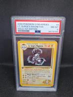 LT. Surges Magneton Holo 1st Edition Gym Heroes PSA 8, Ophalen of Verzenden, Zo goed als nieuw