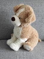 grote knuffel bruin/witte hond, Kinderen en Baby's, Speelgoed | Knuffels en Pluche, Ophalen of Verzenden, Zo goed als nieuw, Hond
