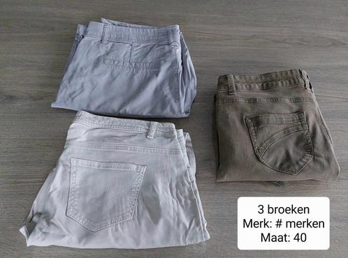 3 broeken dames: verschillende merken maat 40 (NIEUW), Kleding | Dames, Broeken en Pantalons, Nieuw, Maat 38/40 (M), Overige kleuren