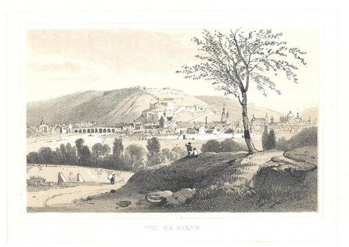 1844 - Vue de Namur, Antiquités & Art, Art | Eaux-fortes & Gravures, Envoi