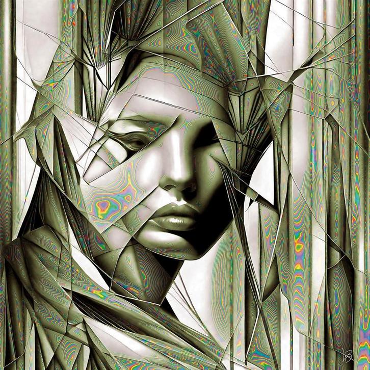 " Glance " Unieke editie 1/1 - Digitaal schilderij/Giclee -, Antiek en Kunst, Kunst | Schilderijen | Modern, Ophalen of Verzenden