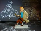Figurine Tintin en métal relief : Tintin parapluie, Collections, Comme neuf, Tintin, Enlèvement, Statue ou Figurine