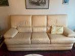 Canapé en cuir jaune, 3 pièces avec relax intégré, Banc droit, Enlèvement, Utilisé, Cuir