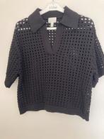 Nieuw! Zwarte top met gaatjes H&M maat S, Kleding | Dames, T-shirts, Ophalen, Maat 36 (S)