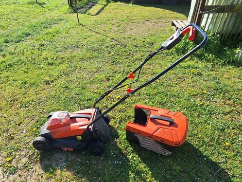 elektrisch grasmachine en heggeschaar, Tuin en Terras, Grasmaaiers, Opvangbak, Ophalen