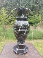 Onyx/marmer /vaas/h 30 cm/zwart-wit-grijs-groene schijn, Ophalen of Verzenden