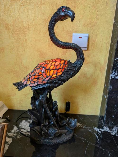 Prachtige roze flamingolamp, Huis en Inrichting, Lampen | Tafellampen, Zo goed als nieuw, Ophalen