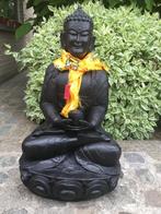 zwarte houten boeddha, Antiek en Kunst, Kunst | Beelden en Houtsnijwerken, Ophalen