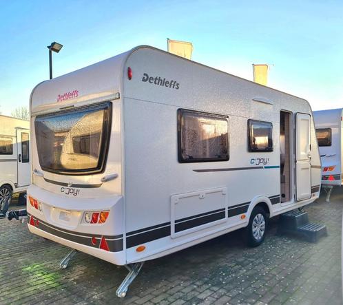 Dethleffs C'Joy 460 LE, Caravans en Kamperen, Caravans, Bedrijf, tot en met 4, 750 - 1000 kg, Treinzit, Dethleffs, 2 aparte bedden