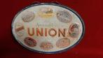 Enseigne publicitaire tole 1949 Brasseries de l'union Jumet, Collections, Utilisé, Enlèvement ou Envoi, Panneau publicitaire