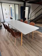 Uitrekbare tafel + 6 stoelen, Huis en Inrichting, Ophalen, 50 tot 100 cm, Zo goed als nieuw, Vijf personen of meer