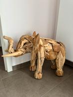 Baby olifant in teakhout, echte blikvanger voor uw (t)huis!, Ophalen, Zo goed als nieuw