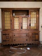 Grote buffetkast met vitrinedelen & laden, Ophalen, Glas