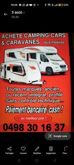 Acheté camping car, Caravanes & Camping, Particulier, Jusqu'à 4
