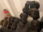 Weider Halters + rek | Dumbells 18 tot 32 kg, Sport en Fitness, Fitnessmaterialen, Ophalen, Zo goed als nieuw