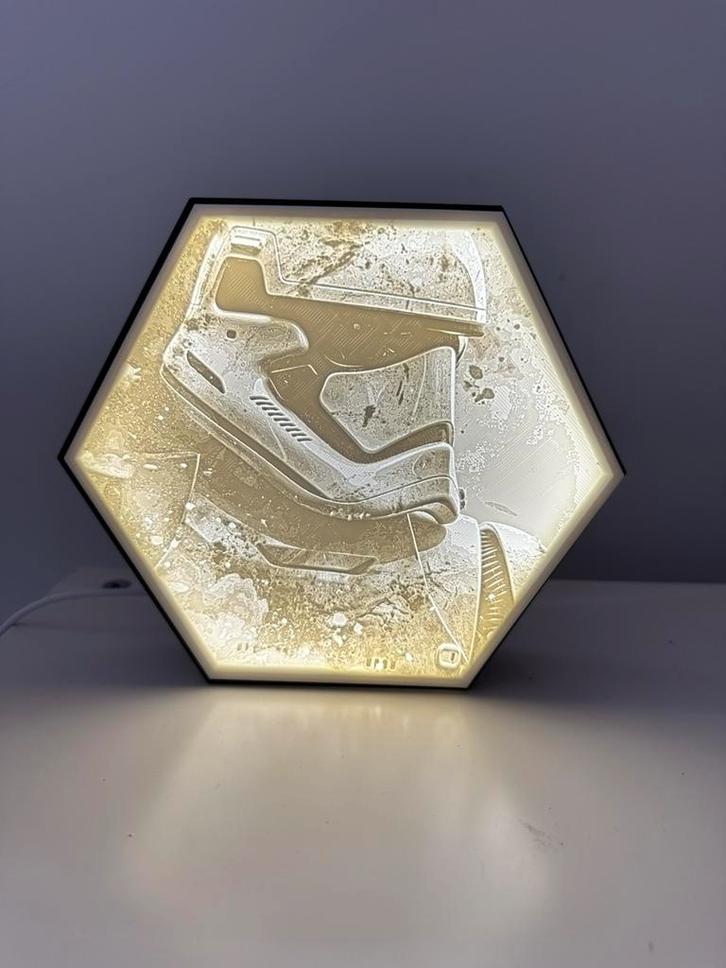 Star Wars LED Lichtbox – Unieke nachtlamp – 3D-geprint, Maison & Meubles, Lampes | Autre, Neuf, Enlèvement