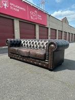 Canapé Chesterfield 3 places, Comme neuf, Cuir