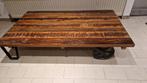 table de salon bois exotique et Aciers, Maison & Meubles, 150 à 200 cm, Moins de 50 cm, Autres essences de bois, Enlèvement