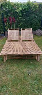 Chaise longue de jardin en bambou réglable, Jardin & Terrasse, Comme neuf, Réglable, Enlèvement