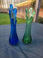 Vases vintage bleus et verts à « 5 doigts » | Swung Vase, Enlèvement ou Envoi