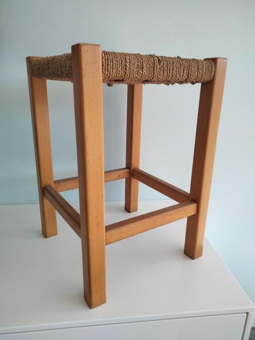 1970s vintage design stool kruk tabouret koord zitting, Huis en Inrichting, Woonaccessoires | Overige, Ophalen of Verzenden