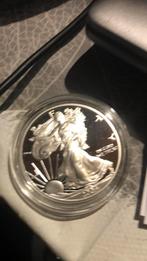 Munt american eagle met certificaat, Ophalen of Verzenden, Zilver