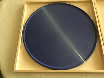 Pieter Stockmans ronde blauwe schaal 36cm in originele kist, Huis en Inrichting, Woonaccessoires | Dienbladen, Ophalen, Nieuw