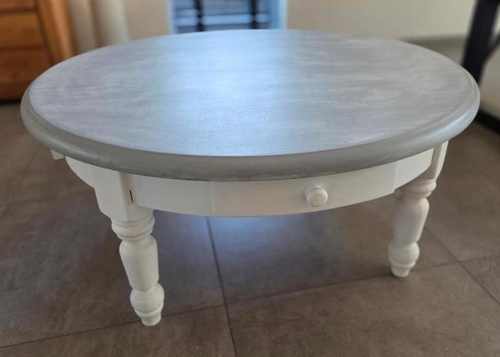 Landelijke salontafel, Maison & Meubles, Tables | Tables de salon, Comme neuf, Rond, Enlèvement