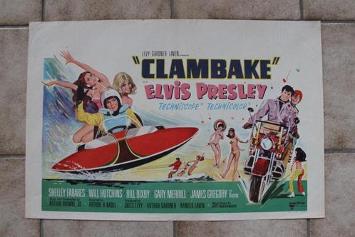filmaffiche Elvis Presley Clambake 1967 filmposter, Collections, Posters & Affiches, Comme neuf, Cinéma et TV, A1 jusqu'à A3, Rectangulaire horizontal