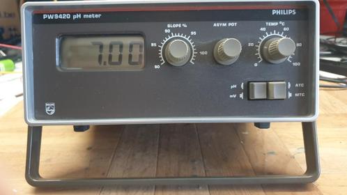 kn0266 : philips PH meter PW9420 oude ph meter van philips, Doe-het-zelf en Bouw, Meetapparatuur, Gebruikt, Overige meters, Ophalen of Verzenden
