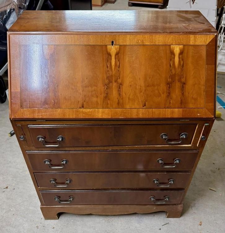 Secrétaire en bois avec abattant, Maison & Meubles, Armoires | Secrétaires, Utilisé, Enlèvement