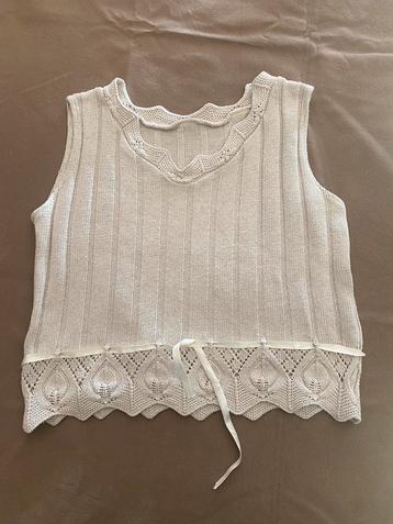 Beige topje - blouse zonder mouwen 