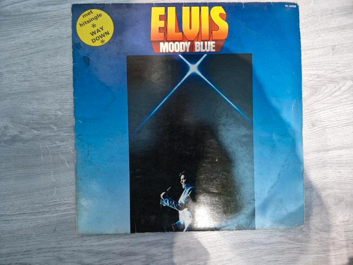 Elvis, Moody Blue vinylplaat, Cd's en Dvd's, Vinyl | Rock, Gebruikt, Rock-'n-Roll, Overige formaten, Ophalen of Verzenden