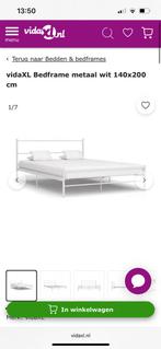 Gratis Bedframe wit 140x200, Huis en Inrichting, Ophalen, Eenpersoons, 140 cm, Zo goed als nieuw