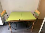 vintage kampeerset (tafel + vier stoelen), Ophalen, Gebruikt, Campingmeubel-accessoire