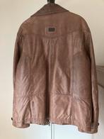 Lederen jas Vanguard - maat L  - 5x gedragen wegens te groot, Kleding | Heren, Ophalen, Maat 52/54 (L), Bruin, Zo goed als nieuw