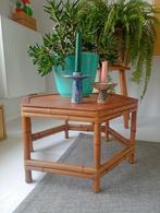 Vintage bijzettafeltje lage tafel bamboe retro, Huis en Inrichting, Tafels | Bijzettafels, Ophalen, Gebruikt