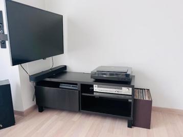 TV-meubel met lade - zwart - 120x42x48 cm beschikbaar voor biedingen