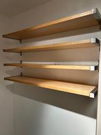 Wandplanken 4 stuks 120 x 28 x 2,5 cm hout, Huis en Inrichting, Woonaccessoires | Wandplanken en Boekenplanken, Ophalen, Gebruikt